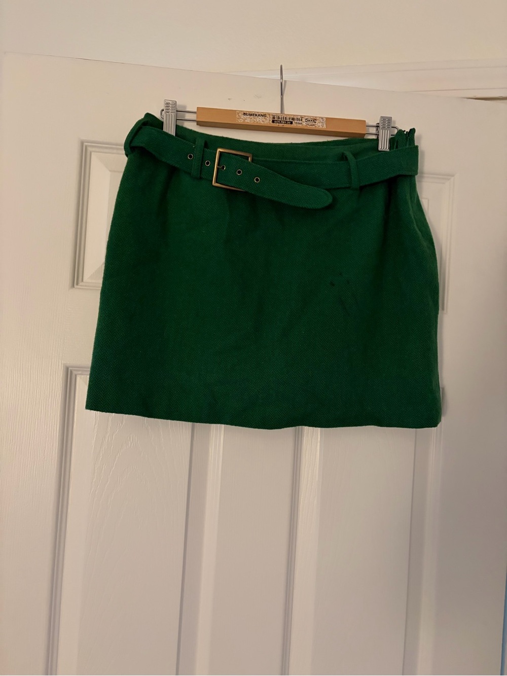 The Limited Emerald Green Belted Mini Skirt